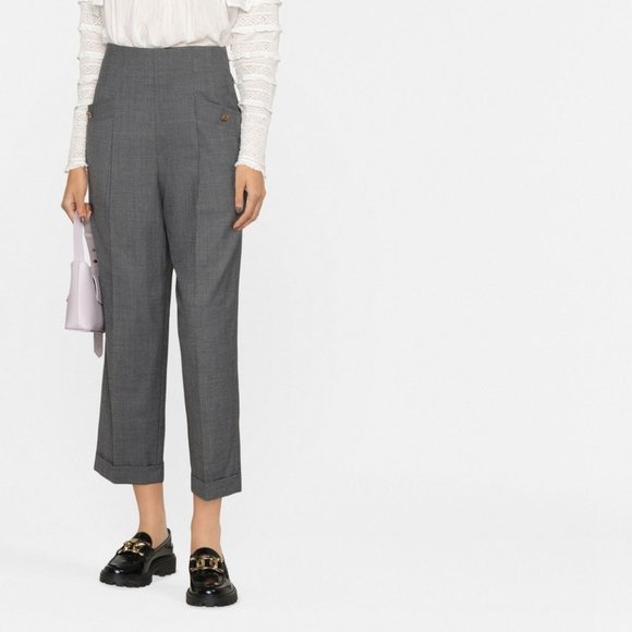 Sandro Clive Ankle Trousers in Dark Grey - Picture 4 of 8